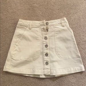 Showpo white denim skirt